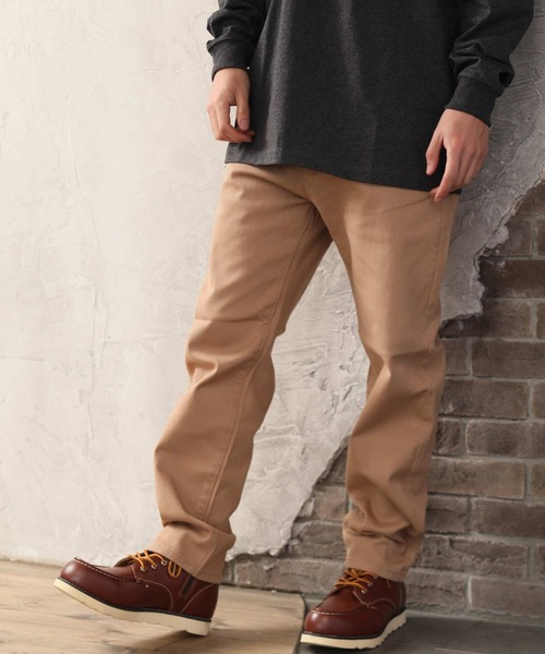 ARCADE（アーケード）の「ツイル&デニム ストレッチ素材 テーパード ワイドパンツ（チノパンツ・メンズ・ワンウォッシュ/ブラック/インディゴブルー/カーキ/ベージュ/チャコールグレー/ブルー・LL/M/L）」の4枚目の写真