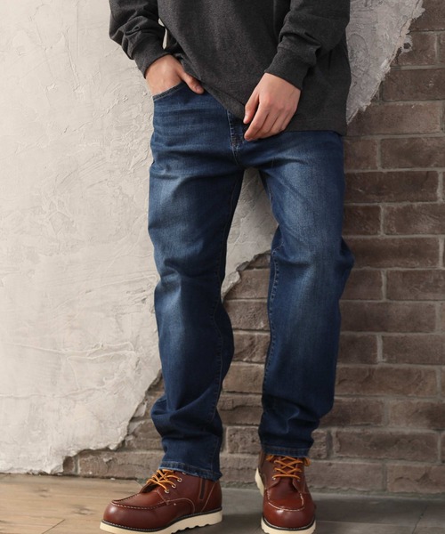 ARCADE（アーケード）の「ツイル&デニム ストレッチ素材 テーパード ワイドパンツ（チノパンツ・メンズ・ワンウォッシュ/ブラック/インディゴブルー/カーキ/ベージュ/チャコールグレー/ブルー・LL/M/L）」の5枚目の写真