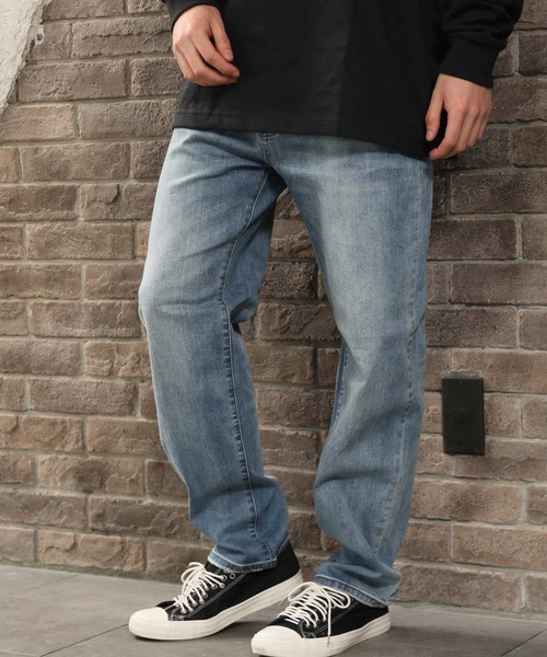 ARCADE（アーケード）の「ツイル&デニム ストレッチ素材 テーパード ワイドパンツ（チノパンツ・メンズ・ワンウォッシュ/ブラック/インディゴブルー/カーキ/ベージュ/チャコールグレー/ブルー・LL/M/L）」の6枚目の写真