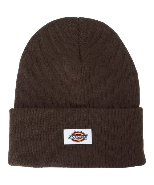 Dickies(ディッキーズ)の「Dickies/ディッキーズ ビーニー ダブル ニット パッチ 14020100(ニットキャップ/ビーニー・メンズ・ブラウン/ブラック/ホワイト/ダークグレー/パープル・FREE)」の4枚目の写真