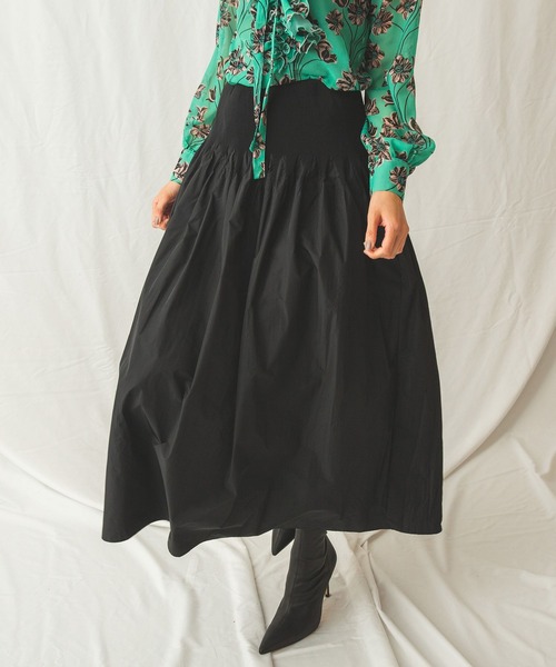 NARACAMICIE（ナラカミーチェ）の「タフタ変形ギャザースカート（スカート・レディース・ブラック・MEDIUM）」の17枚目の写真