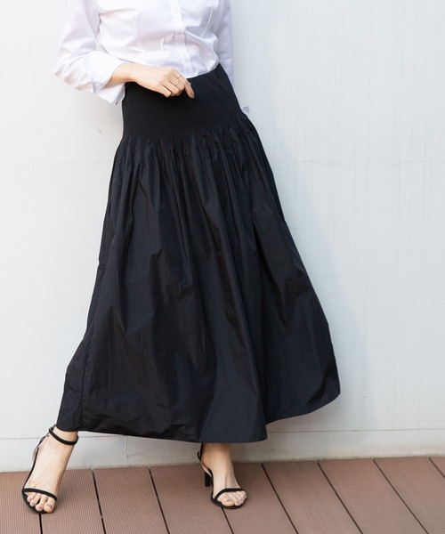 NARACAMICIE（ナラカミーチェ）の「タフタ変形ギャザースカート（スカート・レディース・ブラック・MEDIUM）」の11枚目の写真