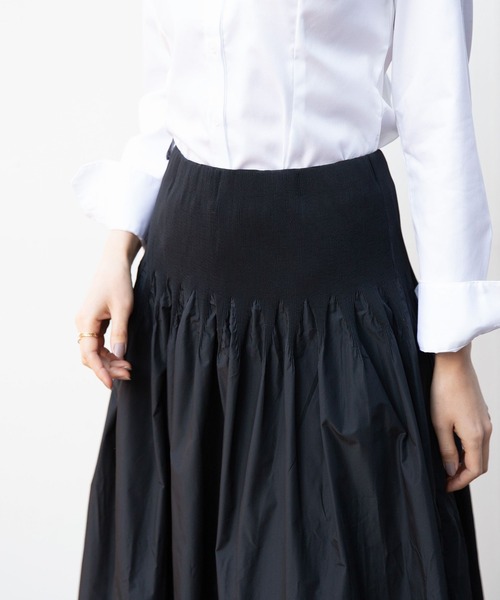 NARACAMICIE（ナラカミーチェ）の「タフタ変形ギャザースカート（スカート・レディース・ブラック・MEDIUM）」の9枚目の写真