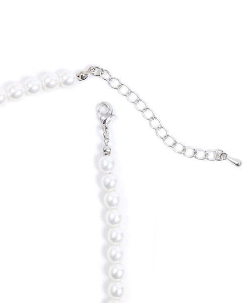 Figments（フィグメンツ）の「ボールチェーン&パールネックレス（ネックレス・レディース・シルバー・FREE）」の3枚目の写真