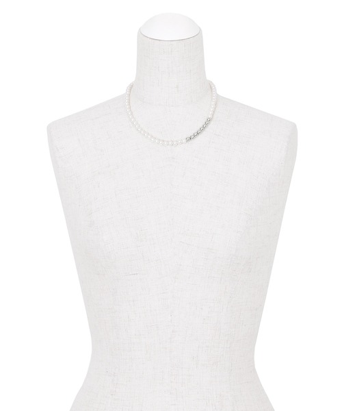 Figments（フィグメンツ）の「ボールチェーン&パールネックレス（ネックレス・レディース・シルバー・FREE）」の11枚目の写真