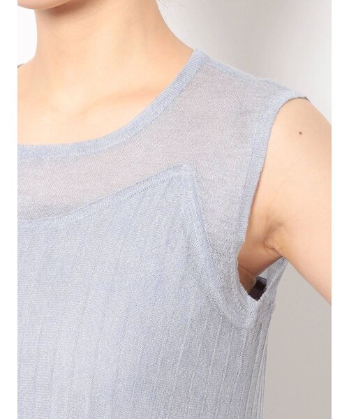 LAGUNAMOON（ラグナムーン）の「シアーカッティングニットワンピース（ワンピース・レディース・ブラック/ブルー/アイボリー・SMALL/MEDIUM）」の4枚目の写真