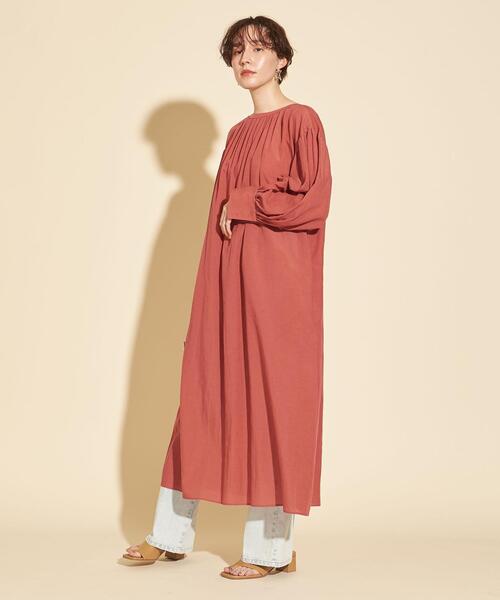 BEAUTY&YOUTH UNITED ARROWS（ビューティーアンドユースユナイテッドアローズ）の「【WEB限定】by∴ ボリュームスリーブマキシワンピース -2WAY/ウォッシャブル-（シャツワンピース・レディース・ブラック/ベージュ/ピンク・FREE）」の11枚目の写真