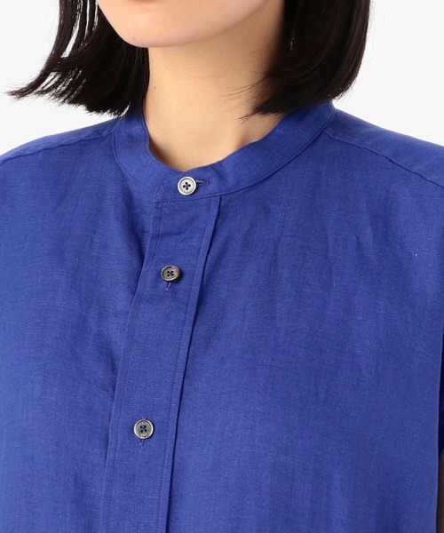 TICCA（ティッカ）の「◇【TICCA】〈別注〉 フレンチスリーブバンドカラーシャツ WOMEN（シャツ/ブラウス・レディース・ホワイト/ロイヤルブルー/パープル・FREE）」の9枚目の写真