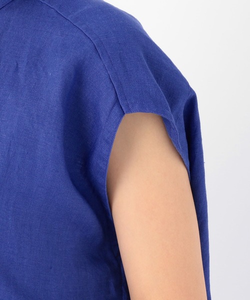 TICCA（ティッカ）の「◇【TICCA】〈別注〉 フレンチスリーブバンドカラーシャツ WOMEN（シャツ/ブラウス・レディース・ホワイト/ロイヤルブルー/パープル・FREE）」の11枚目の写真