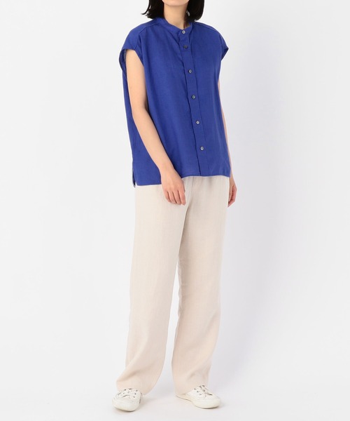 TICCA（ティッカ）の「◇【TICCA】〈別注〉 フレンチスリーブバンドカラーシャツ WOMEN（シャツ/ブラウス・レディース・ホワイト/ロイヤルブルー/パープル・FREE）」の14枚目の写真