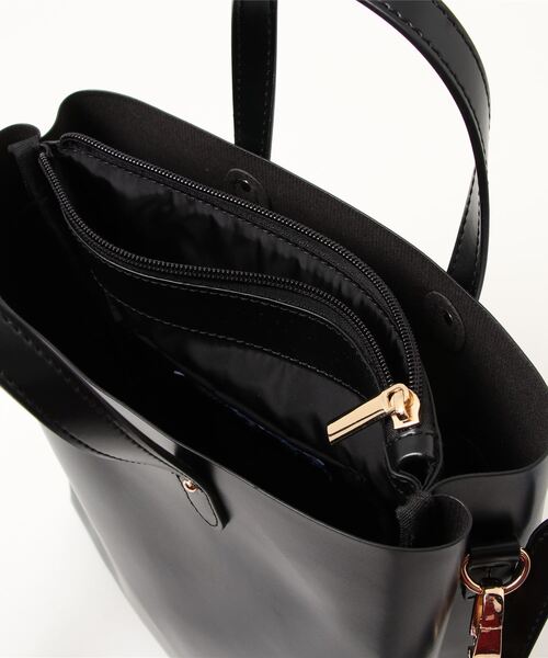 ROOTOTE（ルートート）の「ルートート/ミニ 合成皮革 ショルダー トートバッグ LT.スクエア.Light-tote-A（ショルダーバッグ・レディース・クリアブラウン/ブラック/マスタード/ホワイト/ライトパープル・FREE）」の8枚目の写真