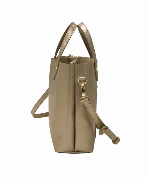 ROOTOTE（ルートート）の「ルートート/ミニ 合成皮革 ショルダー トートバッグ LT.スクエア.Light-tote-A（ショルダーバッグ・レディース・クリアブラウン/ブラック/マスタード/ホワイト/ライトパープル・FREE）」の11枚目の写真