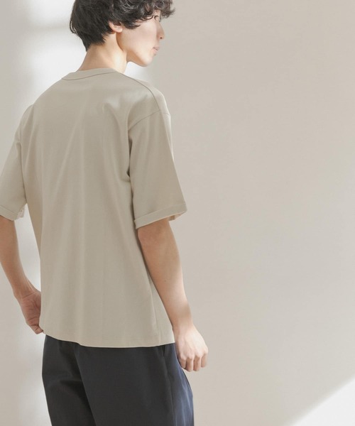 FORK&SPOON（フォークアンドスプーン）の「FORK&SPOON　強撚天竺ポケットTシャツ（Tシャツ/カットソー・メンズ・アイボリー/ブルー系その他/チャコールグレー・5/4）」の5枚目の写真