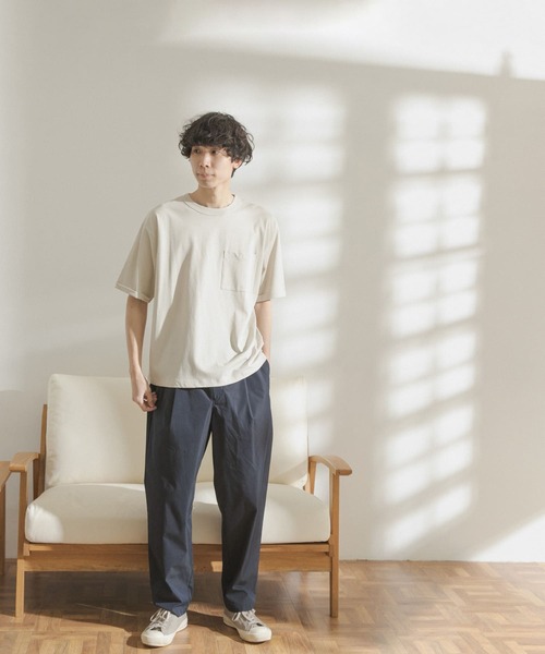 FORK&SPOON（フォークアンドスプーン）の「FORK&SPOON　強撚天竺ポケットTシャツ（Tシャツ/カットソー・メンズ・アイボリー/ブルー系その他/チャコールグレー・5/4）」の19枚目の写真