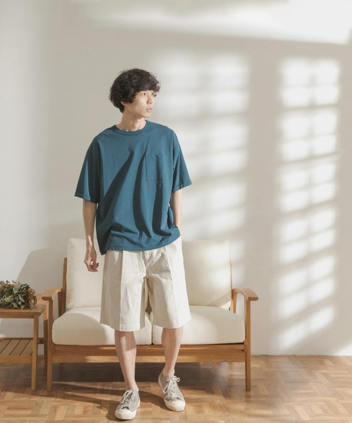 FORK&SPOON（フォークアンドスプーン）の「FORK&SPOON　強撚天竺ポケットTシャツ（Tシャツ/カットソー・メンズ・アイボリー/ブルー系その他/チャコールグレー・5/4）」の12枚目の写真