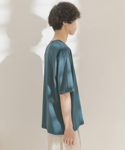 FORK&SPOON（フォークアンドスプーン）の「FORK&SPOON　強撚天竺ポケットTシャツ（Tシャツ/カットソー・メンズ・アイボリー/ブルー系その他/チャコールグレー・5/4）」の6枚目の写真