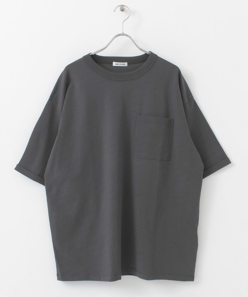 FORK&SPOON（フォークアンドスプーン）の「FORK&SPOON　強撚天竺ポケットTシャツ（Tシャツ/カットソー・メンズ・アイボリー/ブルー系その他/チャコールグレー・5/4）」の20枚目の写真