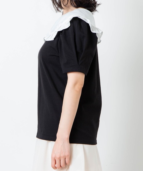 WEGO（ウィゴー）の「WEGO/ビッグカラーパフTシャツ（Tシャツ/カットソー・レディース・ブラック/ブルー系その他・FREE）」の10枚目の写真