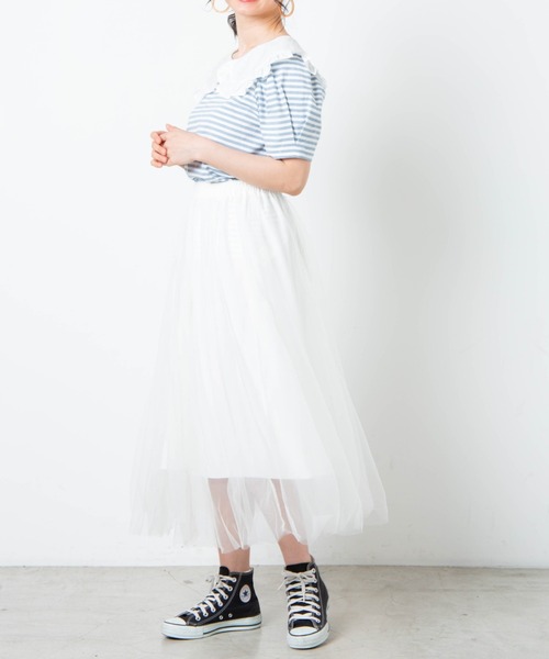 WEGO（ウィゴー）の「WEGO/ビッグカラーパフTシャツ（Tシャツ/カットソー・レディース・ブラック/ブルー系その他・FREE）」の5枚目の写真