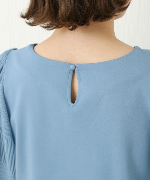 n'ee-ne（ネーネ）の「ポンチマジョリカプリーツ切り替え　ブラウス（シャツ/ブラウス・レディース・ピンク/ブルー/オフホワイト/ブラック・M/L）」の17枚目の写真