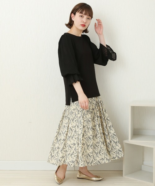 n'ee-ne（ネーネ）の「ポンチマジョリカプリーツ切り替え　ブラウス（シャツ/ブラウス・レディース・ピンク/ブルー/オフホワイト/ブラック・M/L）」の22枚目の写真