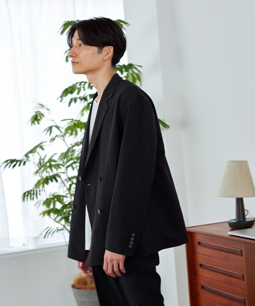 UNITED TOKYO - 未使用ユナイテッドトウキョウ　リネン混　ダブル　テーラードジャケット　ブラック UNITED TOKYO - 未使用ユナイテッドトウキョウ リネン混 ダブル