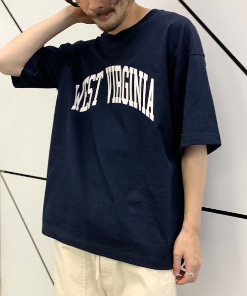CIAOPANIC TYPY（チャオパニックティピー）の「【ZOZOTOWN限定】WESTVIRGINIAカレッジロゴユニセックスTee（Tシャツ/カットソー・メンズ・チャコールグレー/ホワイト系その他/ネイビー/グレー/サックスブルー・MEDIUM/SMALL/LARGE）」の14枚目の写真