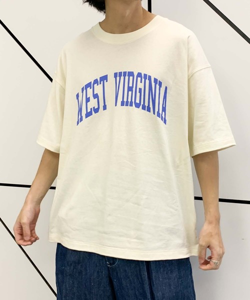 CIAOPANIC TYPY（チャオパニックティピー）の「【ZOZOTOWN限定】WESTVIRGINIAカレッジロゴユニセックスTee（Tシャツ/カットソー・メンズ・チャコールグレー/ホワイト系その他/ネイビー/グレー/サックスブルー・MEDIUM/SMALL/LARGE）」の6枚目の写真