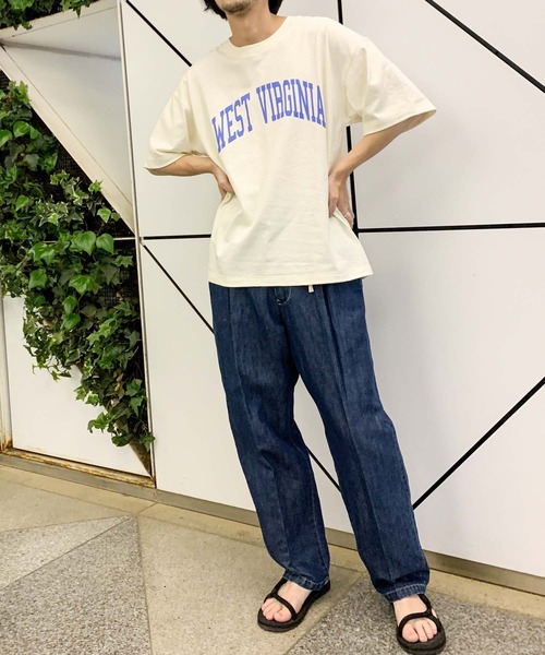 CIAOPANIC TYPY（チャオパニックティピー）の「【ZOZOTOWN限定】WESTVIRGINIAカレッジロゴユニセックスTee（Tシャツ/カットソー・メンズ・チャコールグレー/ホワイト系その他/ネイビー/グレー/サックスブルー・MEDIUM/SMALL/LARGE）」の8枚目の写真