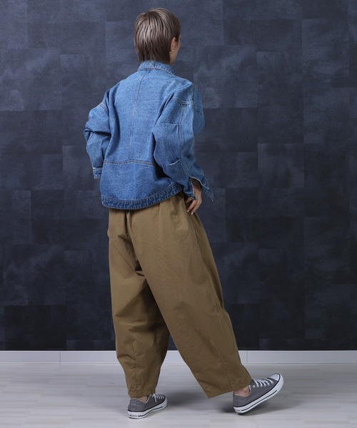 SELECT LEVERY(セレクトリベリー)の「高密度ダンプワッシャー ワイドサーカスパンツ(その他パンツ・レディース・ホワイト/カーキ/ブルー/モカ/ブラック・MEDIUM/LARGE/X-LARGE/SMALL)」の16枚目の写真