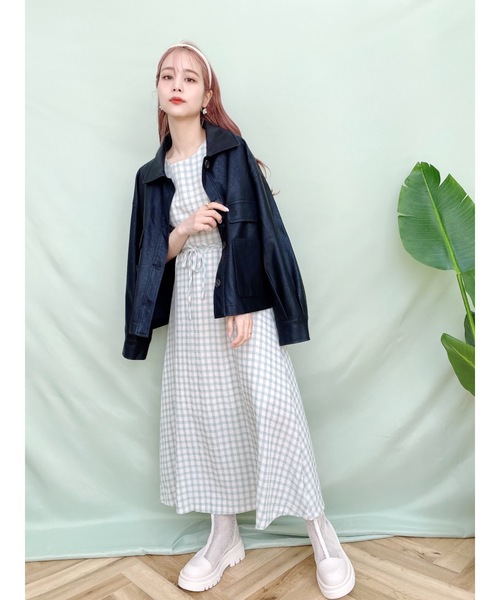 ギンガムチェックワンピース（ワンピース）｜jumelle（ジュメロ）の