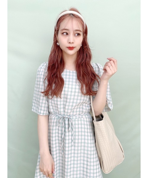 【美品】JUSGLITTY ギンガムチェック ワンピース♡ JUSGLITTY（ひざ丈ワンピース）のフリマアイテム一覧