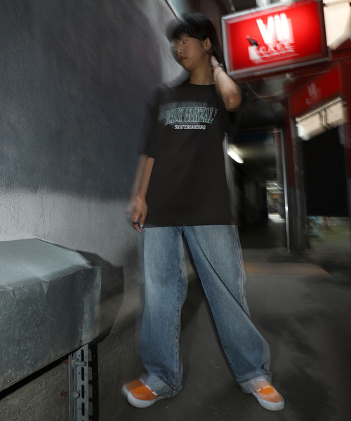 Mark Gonzales（マーク・ゴンザレス）の「【Mark Gonzales/マークゴンザレス】【別注】 90'sカレッジロゴ半袖Tシャツ（Tシャツ/カットソー・メンズ・グレイッシュベージュ/ブラック/ホワイト/オートミール/ネイビー・LARGE/X-LARGE/MEDIUM）」の13枚目の写真