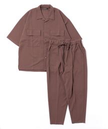 sunny branch（サニーブランチ）の「★Bling leads★ セットアップ商品＊梨地オープンカラーシャツ＆イージーテーパードパンツ（セットアップ）」