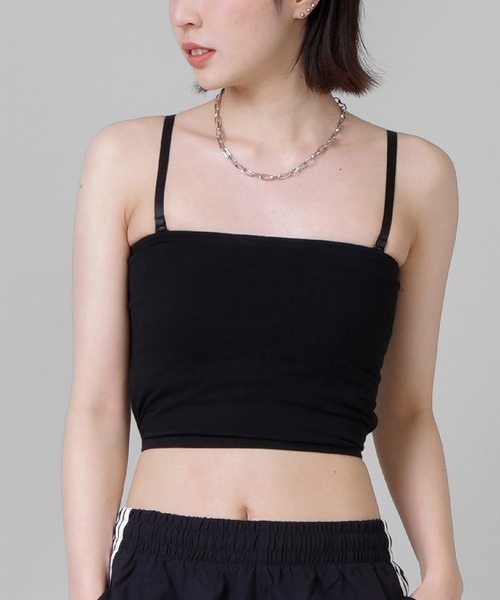 SPINNS（スピンズ）の「無地ベアトップ（タンクトップ・レディース・ホワイト/ブラック・S/M）」の16枚目の写真