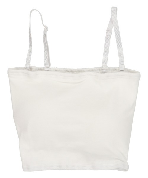 SPINNS（スピンズ）の「無地ベアトップ（タンクトップ・レディース・ホワイト/ブラック・S/M）」の5枚目の写真