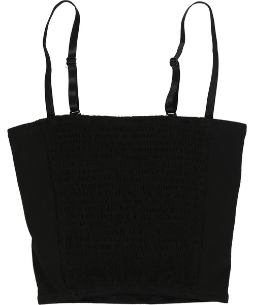 SPINNS（スピンズ）の「無地ベアトップ（タンクトップ・レディース・ホワイト/ブラック・S/M）」の4枚目の写真