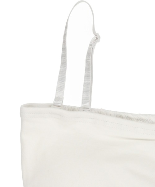 SPINNS（スピンズ）の「無地ベアトップ（タンクトップ・レディース・ホワイト/ブラック・S/M）」の8枚目の写真