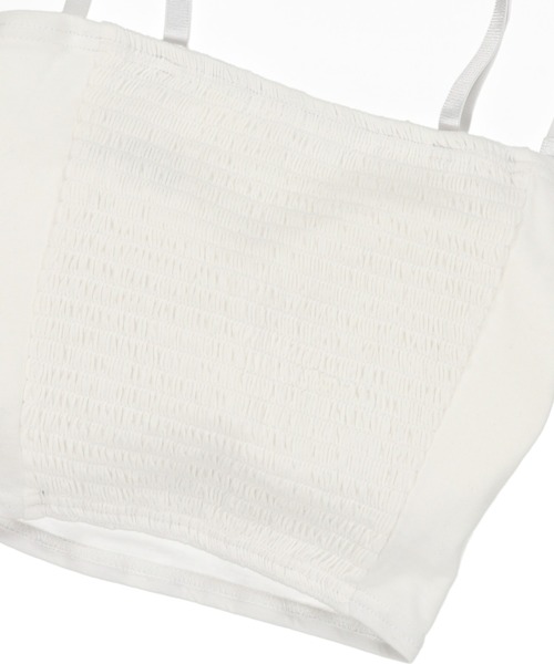 SPINNS（スピンズ）の「無地ベアトップ（タンクトップ・レディース・ホワイト/ブラック・S/M）」の7枚目の写真