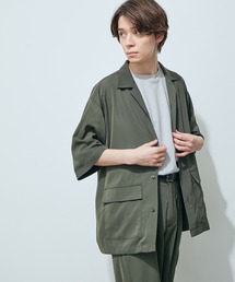 JUNRED | ライトスムースタッチルーズオープンカラーS/Sシャツ(シャツ/ブラウス)