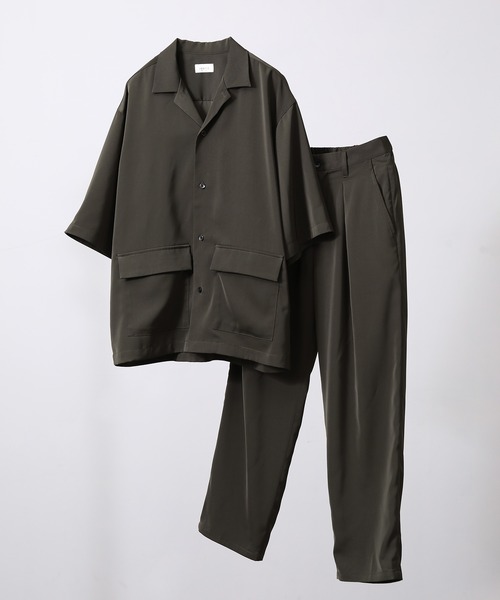 JUNRED（ジュンレッド）の「ライトスムースタッチルーズオープンカラーS/Sシャツ（シャツ/ブラウス・メンズ・ブラック/カーキ/ブルー・S/M/L）」の11枚目の写真