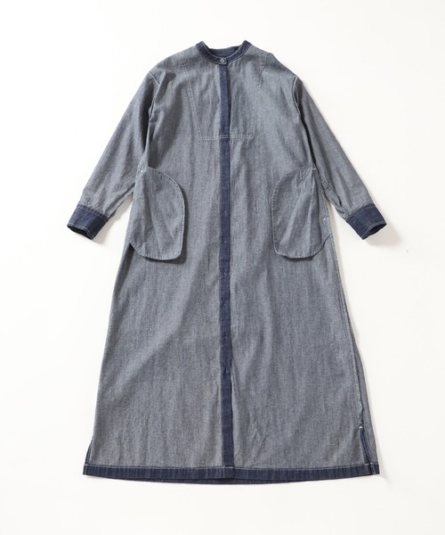 SLOBE IENA（スローブイエナ）の「LE DENIM シャツワンピース【洗濯機使用可能】◆（シャツワンピース・レディース・カーキ/ネイビー・FREE）」の12枚目の写真