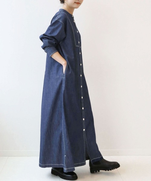 SLOBE IENA（スローブイエナ）の「LE DENIM シャツワンピース【洗濯機