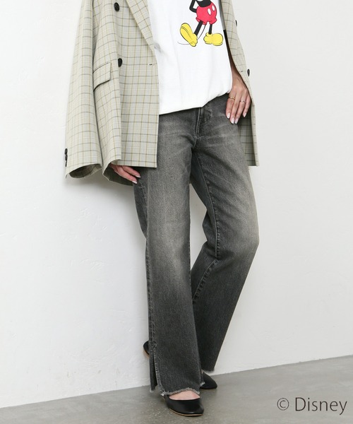 JOURNAL STANDARD（ジャーナルスタンダード）の「マルチデニムスリットパンツ◆（デニムパンツ・レディース・ブラウン/ブラック/ベージュ・36/40/38）」の12枚目の写真