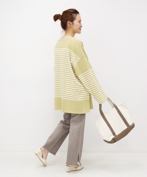 JOURNAL STANDARD（ジャーナルスタンダード）の「マルチデニムスリットパンツ◆（デニムパンツ・レディース・ブラウン/ブラック/ベージュ・36/40/38）」の4枚目の写真