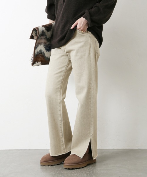 JOURNAL STANDARD（ジャーナルスタンダード）の「マルチデニムスリットパンツ◆（デニムパンツ・レディース・ブラウン/ブラック/ベージュ・36/40/38）」の17枚目の写真