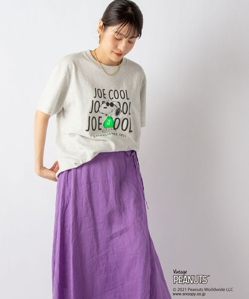 NOLLEY’S(ノーリーズ)の「【WEBオリジナル】スヌーピー JOE COOL &logo Tシャツ(Tシャツ/カットソー・レディース・オフホワイト/アイボリー・MEDIUM)」の11枚目の写真