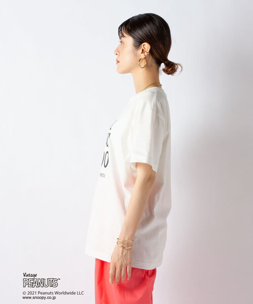 NOLLEY’S(ノーリーズ)の「【WEBオリジナル】スヌーピー JOE COOL &logo Tシャツ(Tシャツ/カットソー・レディース・オフホワイト/アイボリー・MEDIUM)」の12枚目の写真