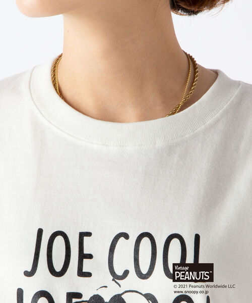 NOLLEY’S(ノーリーズ)の「【WEBオリジナル】スヌーピー JOE COOL &logo Tシャツ(Tシャツ/カットソー・レディース・オフホワイト/アイボリー・MEDIUM)」の14枚目の写真