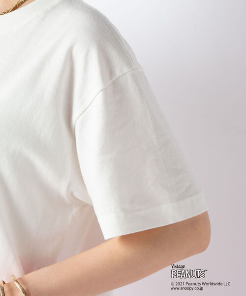 NOLLEY’S(ノーリーズ)の「【WEBオリジナル】スヌーピー JOE COOL &logo Tシャツ(Tシャツ/カットソー・レディース・オフホワイト/アイボリー・MEDIUM)」の16枚目の写真